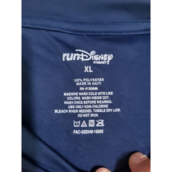 RUN DISNEY Half Marathan 2020 Donald Duck WDW Long Sleeve Blue Shirt SZ XL - Picture 6 of 7